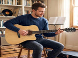 41" Acoustic Guitar for Beginners Adults, Dreadnought Cutaway Basswood Folk Guitar with Gig Bag & 07315815