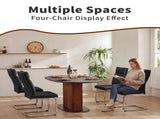 Dining chair set modern leather imitation soft cushion dining chair, with soft cushion 58099571
