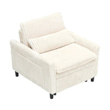 Beige comfortable chair for Small apartment Bedroom space Balcony Small sofa bed Lazy Small sofa W1658P290459