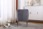 ZUN Modern Mid Century Chair velvet Sherpa Armchair for Living Room Bedroom Office Easy Assemble W136165559