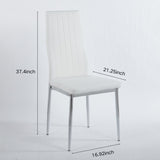chair set of 4,CHROME COLOR LEG,WHITE SEAT W234P302682