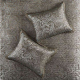 5 Piece Jacquard Bedspread Set with Throw Pillows Blue/Brown Queen B03597489