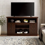 ZUN Retro TV Stand Storage for TVs up to 65'', Mid Century Modern TV Stand & Entertainment Center W2275P210044