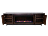 Radiance 94 inch Fireplace TV Stand, for TVs up to 100 inches, Rosewood Finish B108P345211