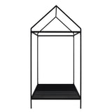 House Bed Frame Twin Size , Kids Bed Frame Metal Platform Bed Floor Bed for Kids Boys Girls No Box WF286771AAB