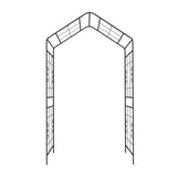 Metal Garden Arch L56.3'' x W16.93'' x H94.5'' Climbing Plants Support Rose Arch Outdoor Black W1586P268784