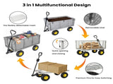 3-in-1 Oversized Steel Garden , 880lbs Pullable Mesh Metal Garden, All-Terrain Utility 58365915