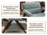 Mid Century Modern Accent Chair with Solid Wood Frame, Upholstered Living Room Chairs with Thick W3835P484157