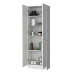 ZUN Cameron Pantry Cabinet with 4 doors and 5 hidden shelves B128P189934