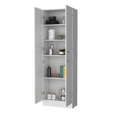 ZUN Cameron Pantry Cabinet with 4 doors and 5 hidden shelves B128P189934