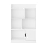 ZUN Kids Bookcase, Bookshelf with 6 Compartments, Shelves and Cube Organizer, for Bedroom Living Room 48428441