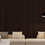 Wood Panels for Wall Slat Wall Panels, 4PC Wood Slat Acoustic Panels for Wall and Ceiling - 3D W347P317959