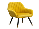 Tuchico Contemporary Velvet Upholstered Accent Chair, Yellow T2574P164265