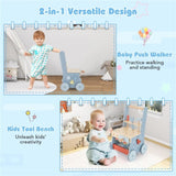 Wooden Baby Walker with Multi-Activity Center 65389002