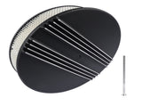 14" x 3" Half Finned Aluminum Air Cleaner With Recessed Base and Paper Element Black 88624488