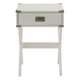 White 1-drawer End Table B062P181374
