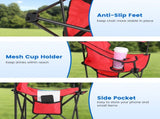 Folding Camping Chair with Detachable 8-Rib Sun Umbrella, 42.13 Inch Canopy Aluminum Alloy Portable 31624420