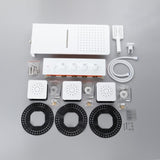Wall Mounted Waterfall Rain Shower System With 3 Body Sprays & Handheld Shower W92864237