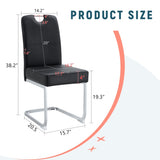 Modern Minimalist Style-Black Thickened PU Material Ergonomic Chair,The Perfect Combination of W3226P279080