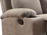 Grey Recliner with Cup Holder B062P215453