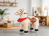 Kids Ride-On Plush Horse for Ages 2, 29.5" Riding Pony with Rotatable Head & Neighing Sounds 25215153