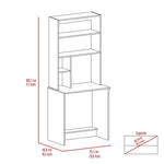 ZUN Sawgrass Writing Computer Desk, Hutch, Four Shelves B200P148805