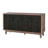 ZUN Mid Century Sideboard Buffet Cabinet with Solid Wood Legs 60" Kitchen Storage Cabinet Credenza with W1445P173038