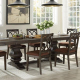 Brown and Espresso Side Chair with Padded Seat B062P209261