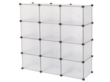 12-Cube Storage Shelf Cube Shelving Bookcase Bookshelf Organizing Closet Toy Organizer Cabinet White 74988135