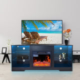 ZUN Fireplace TV Stand With 18 Inch Electric Fireplace Heater,Modern Entertainment Center for TVs up to W1625P152181
