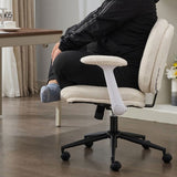 Cross Legged Chair with Flip-up Armrests, Cross Legged Office with Wheels, Comfy Swivel 86214703