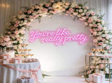 27.5" x 12" Pink LED Neon Wall Decor, Large Light Sign with Remote Control & Power Adapter, for 30176961