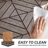 Plastic Composite Deck Tiles Set of 35pcs, Composite Decking Resist Rust, Water, Weather, Easy to W2805P190840