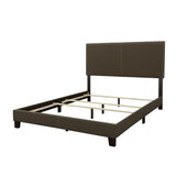 Charcoal Twin Bed with Nailhead Trim B062P153546