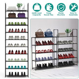 10-Tier Shoe Rack, 23.03x10.82x72.83in Space-Saving Tall Shoe Storage - Heavy Duty Steel Frame, 57750366
