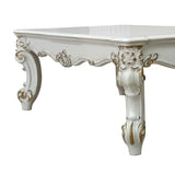 ZUN Antique Pearl Coffee Table with Scrolled Leg B062P209127