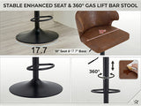 Modern rotating adjustable bar chair, suede with backrest swivel chair, suitable for kitchen bar and W2920P419851