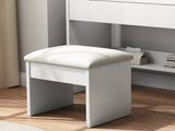 Fashion Vanity Desk with and Lights for Makeup with hair dryer holder and Chair, Vanity 16879326