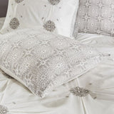 King/Cal King 4 Piece Embroidered Cotton Reversible Duvet Cover Set B035129165