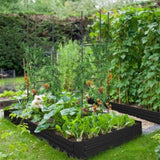 ZUN 6' x 3' Raised Garden Bed with Support Rod, Black Planter Box 31493632