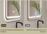 Bathroom Vanity Mirror with Light for Wall Smart LED 3224 Frame Makeup Mirror for Over Sink T3177P296178