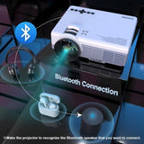 Projector with WiFi and Bluetooth, FUDONI 5G WiFi Native 1080P Projector 14000L 4K Supported, 19685960
