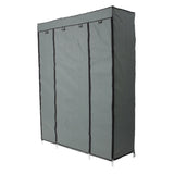 5-Layer 12-Compartment Non-woven Fabric Wardrobe Portable Closet Gray 24212227
