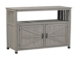 Wooden Patio Bar Table Set with Storage, Buffet Cabinet Sideboard for Outdoor and Indoor W2640P262542