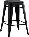 Backless Modern Light Weight Industrial Rustic Vintage Costal Metal Bar Stools with No Back and 4 B347P341508