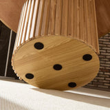 46.45 inch MDF Dining Table for Dining Room Round Dinner Tables Mid-Century Modern Table OAK W876P254359