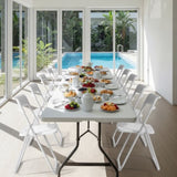 10 Pack Plastic Folding Chairs, Stackable Commercial Chairs, Portable Event Seats Indoor Outdoor for 43466408