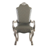 Grey and Vintage Bone White Arm Chairs B062P182716