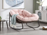 Outdoor Rattan Rocking Chair,Padded Cushion Rocker Recliner Chair Outdoor for Front Porch, Living 93056723