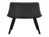 Black PU Leather Dining Chair with Metal Legs, Modern Upholstered Chair Set of 4 for Kitchen, W5815P476448